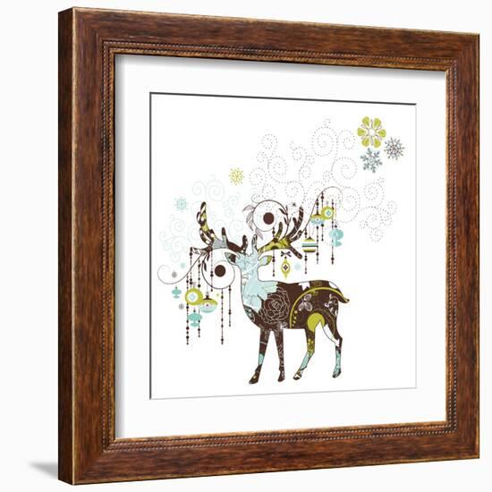 Christmas Deer-Alisa Foytik-Framed Art Print