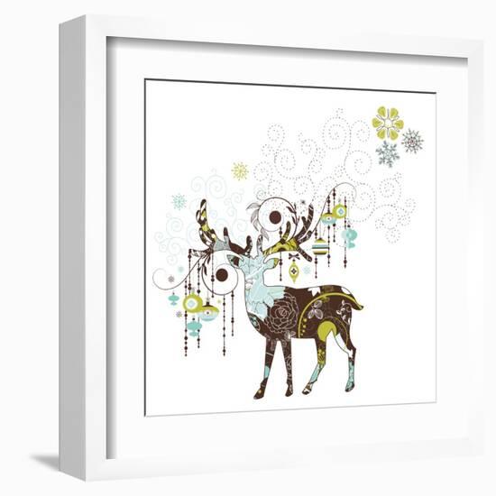 Christmas Deer-Alisa Foytik-Framed Art Print