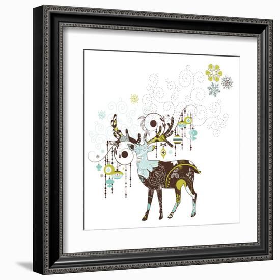 Christmas Deer-Alisa Foytik-Framed Art Print