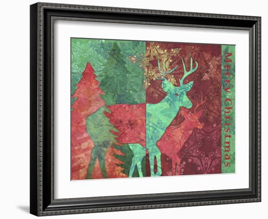 Christmas Deer-Cora Niele-Framed Giclee Print