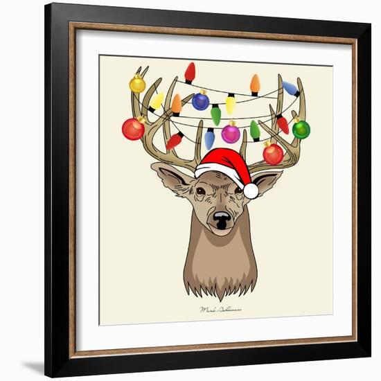 Christmas Deer-Mark Ashkenazi-Framed Giclee Print