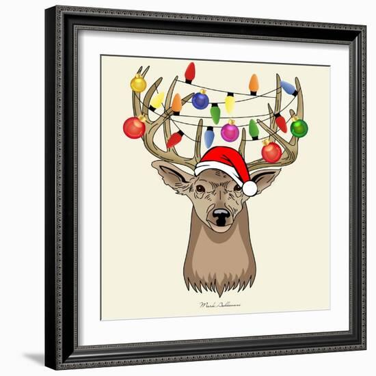 Christmas Deer-Mark Ashkenazi-Framed Giclee Print