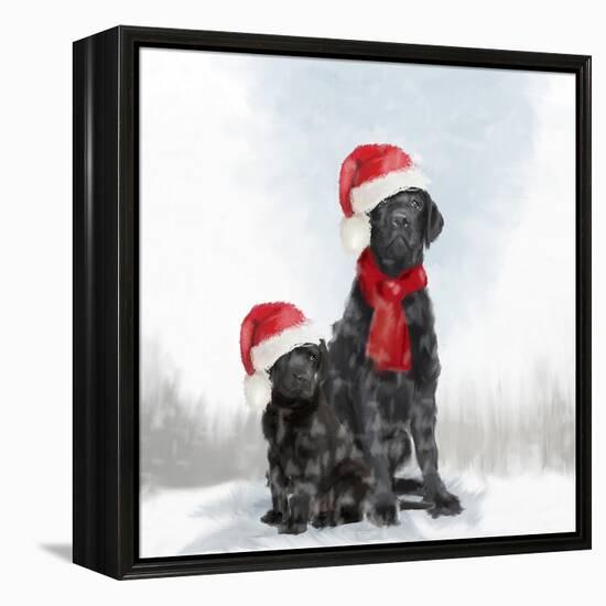 Christmas DOGS-Clare Davis London-Framed Premier Image Canvas