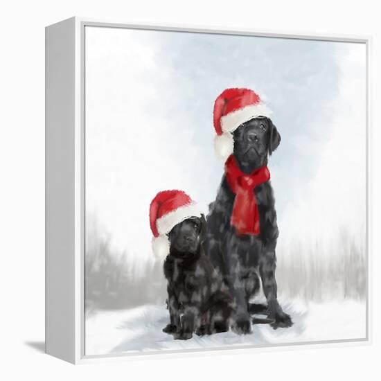 Christmas DOGS-Clare Davis London-Framed Premier Image Canvas