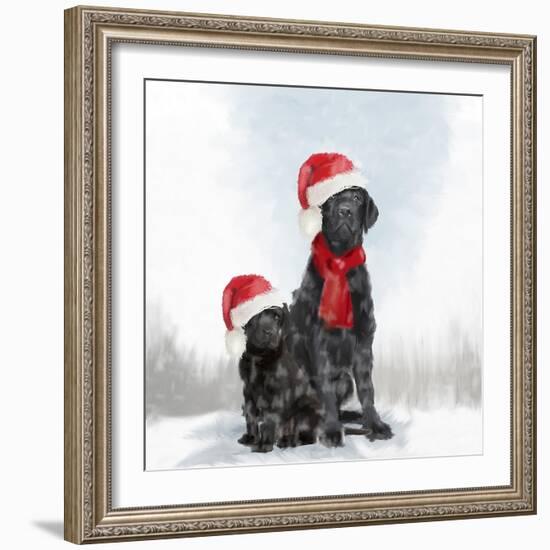 Christmas DOGS-Clare Davis London-Framed Giclee Print