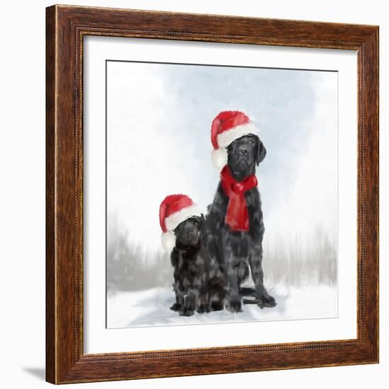 Christmas DOGS-Clare Davis London-Framed Giclee Print