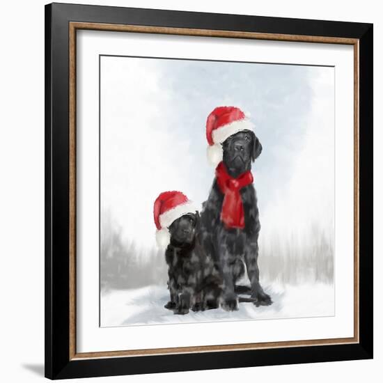 Christmas DOGS-Clare Davis London-Framed Giclee Print