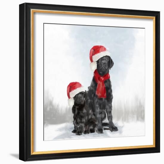 Christmas DOGS-Clare Davis London-Framed Giclee Print