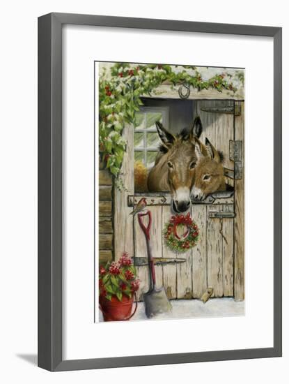 Christmas Donkies-Janet Pidoux-Framed Giclee Print