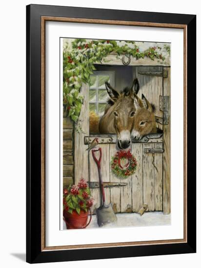 Christmas Donkies-Janet Pidoux-Framed Giclee Print