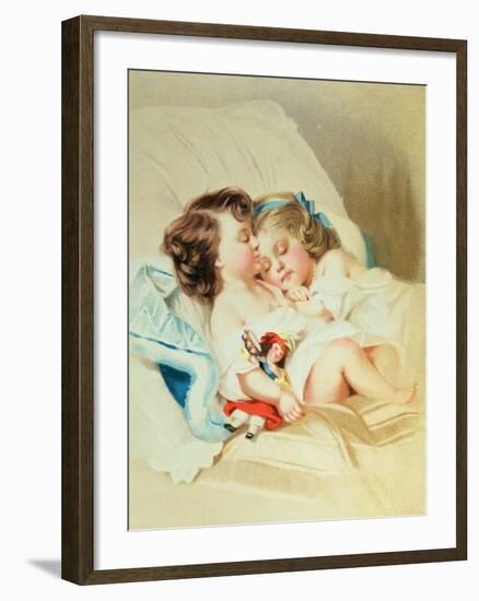 Christmas Dream, Victorian Postcard-null-Framed Giclee Print