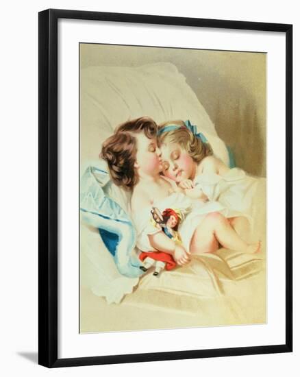 Christmas Dream, Victorian Postcard-null-Framed Giclee Print