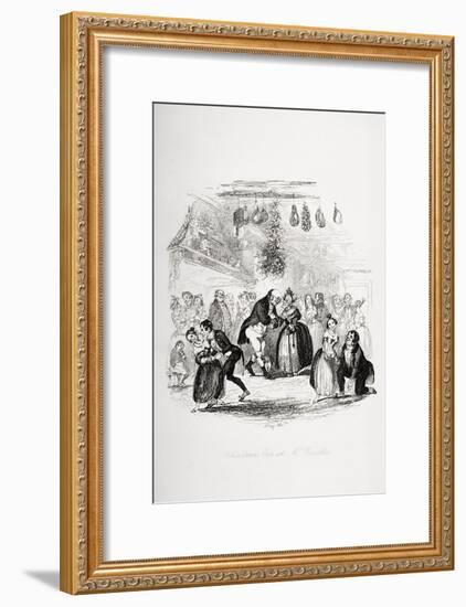 Christmas Eve at Mr. Wardle's, Illustration from `The Pickwick Papers' by Charles Dickens-Hablot Knight Browne-Framed Giclee Print