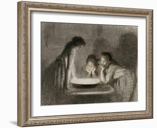 Christmas Eve Fortune Telling, 1870S-Ivan Nikolayevich Kramskoi-Framed Giclee Print