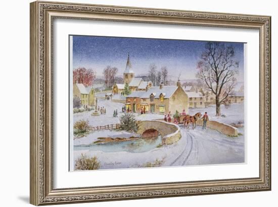 Christmas Eve in the Village-Stanley Cooke-Framed Giclee Print