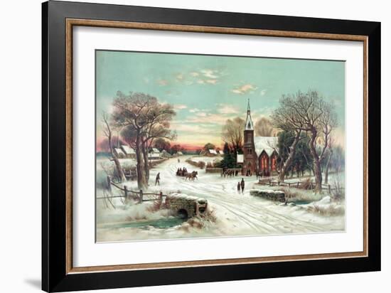 Christmas Eve Mass-Science Source-Framed Giclee Print