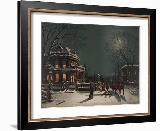 Christmas Eve Party-J. Hoover & Son-Framed Art Print