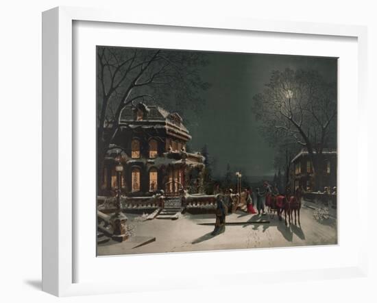 Christmas Eve Party-J. Hoover & Son-Framed Art Print