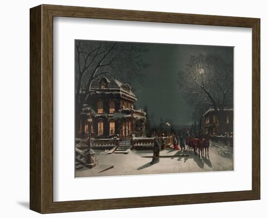 Christmas Eve Party-J. Hoover & Son-Framed Art Print