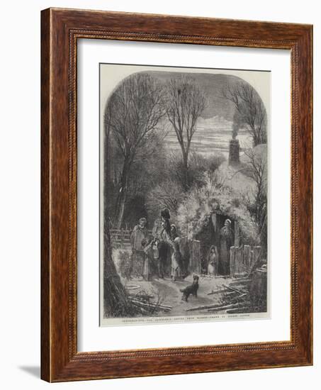 Christmas-Eve, the Cottager's Return from Market-Myles Birket Foster-Framed Giclee Print