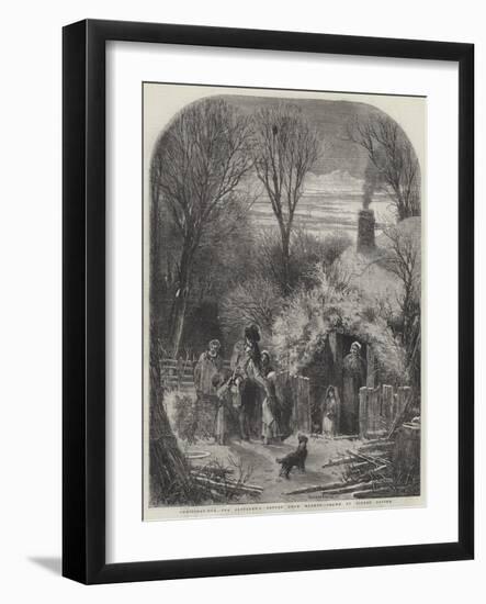 Christmas-Eve, the Cottager's Return from Market-Myles Birket Foster-Framed Giclee Print