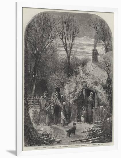 Christmas-Eve, the Cottager's Return from Market-Myles Birket Foster-Framed Giclee Print