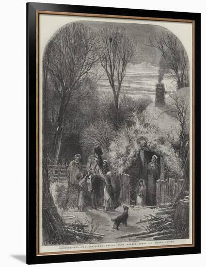 Christmas-Eve, the Cottager's Return from Market-Myles Birket Foster-Framed Giclee Print