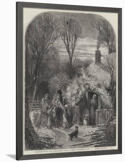 Christmas-Eve, the Cottager's Return from Market-Myles Birket Foster-Framed Giclee Print