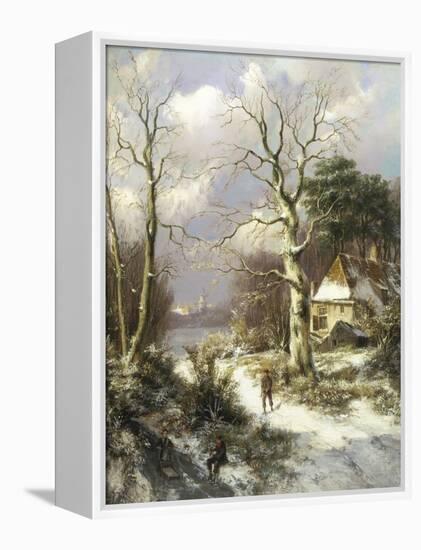 Christmas Eve-Hendrik Barend Koekkoek-Framed Premier Image Canvas