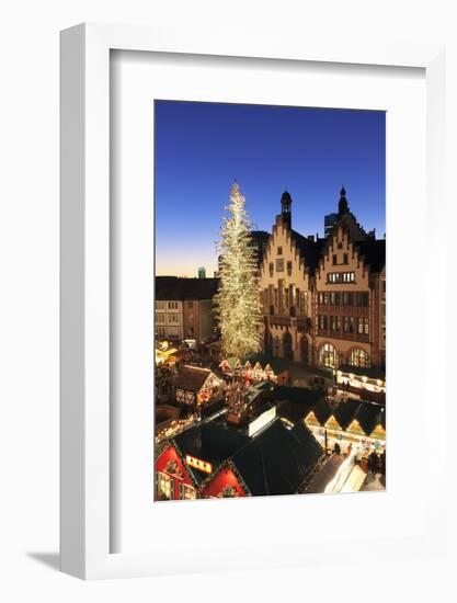 Christmas fair at Roemer, Roemerberg square, Frankfurt, Hesse, Germany, Europe-Markus Lange-Framed Photographic Print