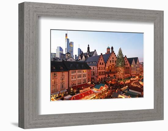 Christmas Fair on Roemerberg Square, Frankfurt am Main, Hesse, Germany, Europe-Hans-Peter Merten-Framed Photographic Print