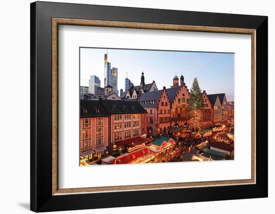 Christmas Fair on Roemerberg Square, Frankfurt am Main, Hesse, Germany, Europe-Hans-Peter Merten-Framed Photographic Print