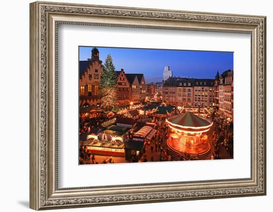 Christmas Fair on Roemerberg Square, Frankfurt am Main, Hesse, Germany, Europe-Hans-Peter Merten-Framed Photographic Print