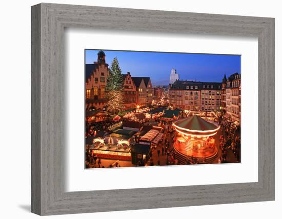 Christmas Fair on Roemerberg Square, Frankfurt am Main, Hesse, Germany, Europe-Hans-Peter Merten-Framed Photographic Print