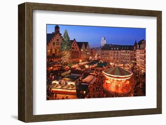 Christmas Fair on Roemerberg Square, Frankfurt am Main, Hesse, Germany, Europe-Hans-Peter Merten-Framed Photographic Print