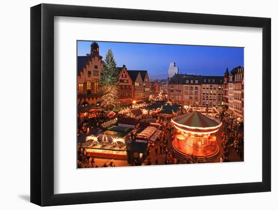 Christmas Fair on Roemerberg Square, Frankfurt am Main, Hesse, Germany, Europe-Hans-Peter Merten-Framed Photographic Print