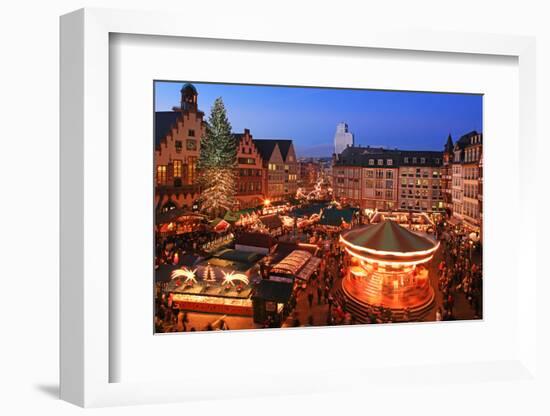 Christmas Fair on Roemerberg Square, Frankfurt am Main, Hesse, Germany, Europe-Hans-Peter Merten-Framed Photographic Print
