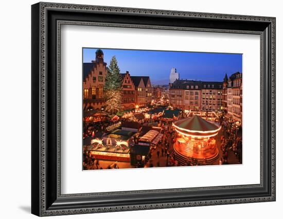 Christmas Fair on Roemerberg Square, Frankfurt am Main, Hesse, Germany, Europe-Hans-Peter Merten-Framed Photographic Print