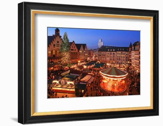 Christmas Fair on Roemerberg Square, Frankfurt am Main, Hesse, Germany, Europe-Hans-Peter Merten-Framed Photographic Print