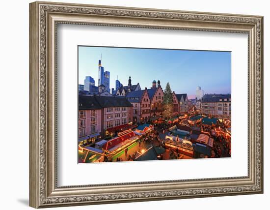 Christmas Fair on Roemerberg Square, Frankfurt am Main, Hesse, Germany, Europe-Hans-Peter Merten-Framed Photographic Print