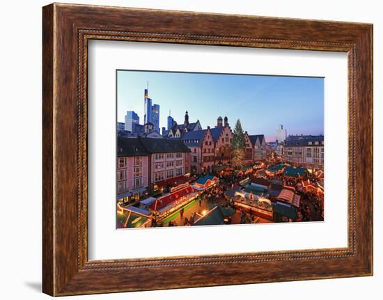 Christmas Fair on Roemerberg Square, Frankfurt am Main, Hesse, Germany, Europe-Hans-Peter Merten-Framed Photographic Print