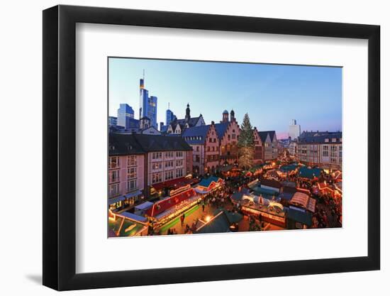 Christmas Fair on Roemerberg Square, Frankfurt am Main, Hesse, Germany, Europe-Hans-Peter Merten-Framed Photographic Print