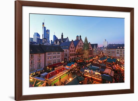 Christmas Fair on Roemerberg Square, Frankfurt am Main, Hesse, Germany, Europe-Hans-Peter Merten-Framed Photographic Print