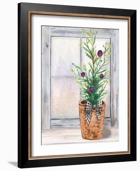 Christmas Fir on Window-Patricia Pinto-Framed Art Print