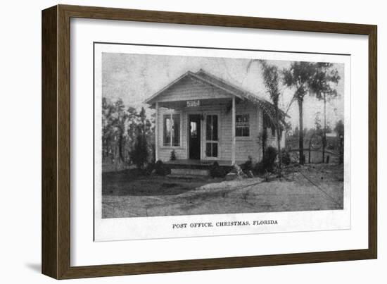 Christmas, Florida - Post Office Building-Lantern Press-Framed Art Print