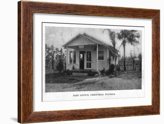 Christmas, Florida - Post Office Building-Lantern Press-Framed Art Print