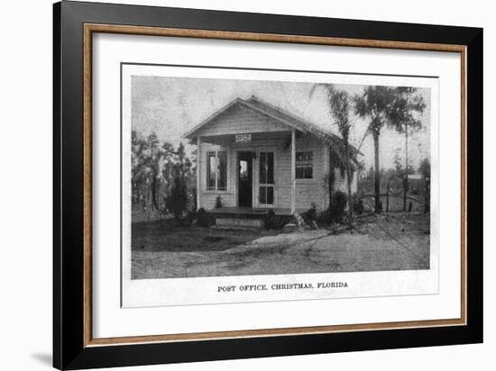 Christmas, Florida - Post Office Building-Lantern Press-Framed Art Print