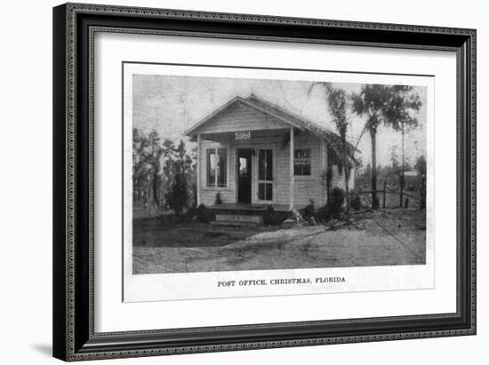 Christmas, Florida - Post Office Building-Lantern Press-Framed Art Print