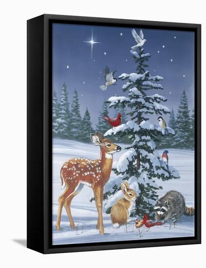 Christmas Gathering-William Vanderdasson-Framed Premier Image Canvas