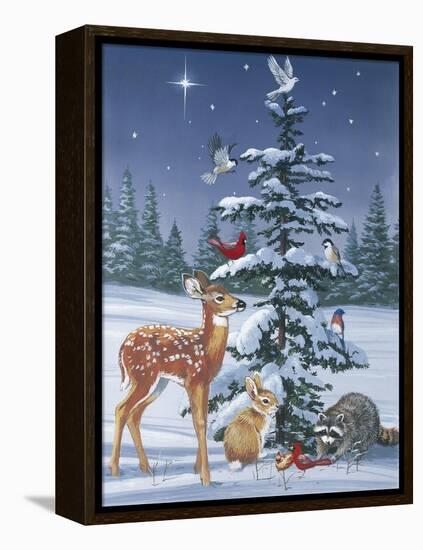 Christmas Gathering-William Vanderdasson-Framed Premier Image Canvas